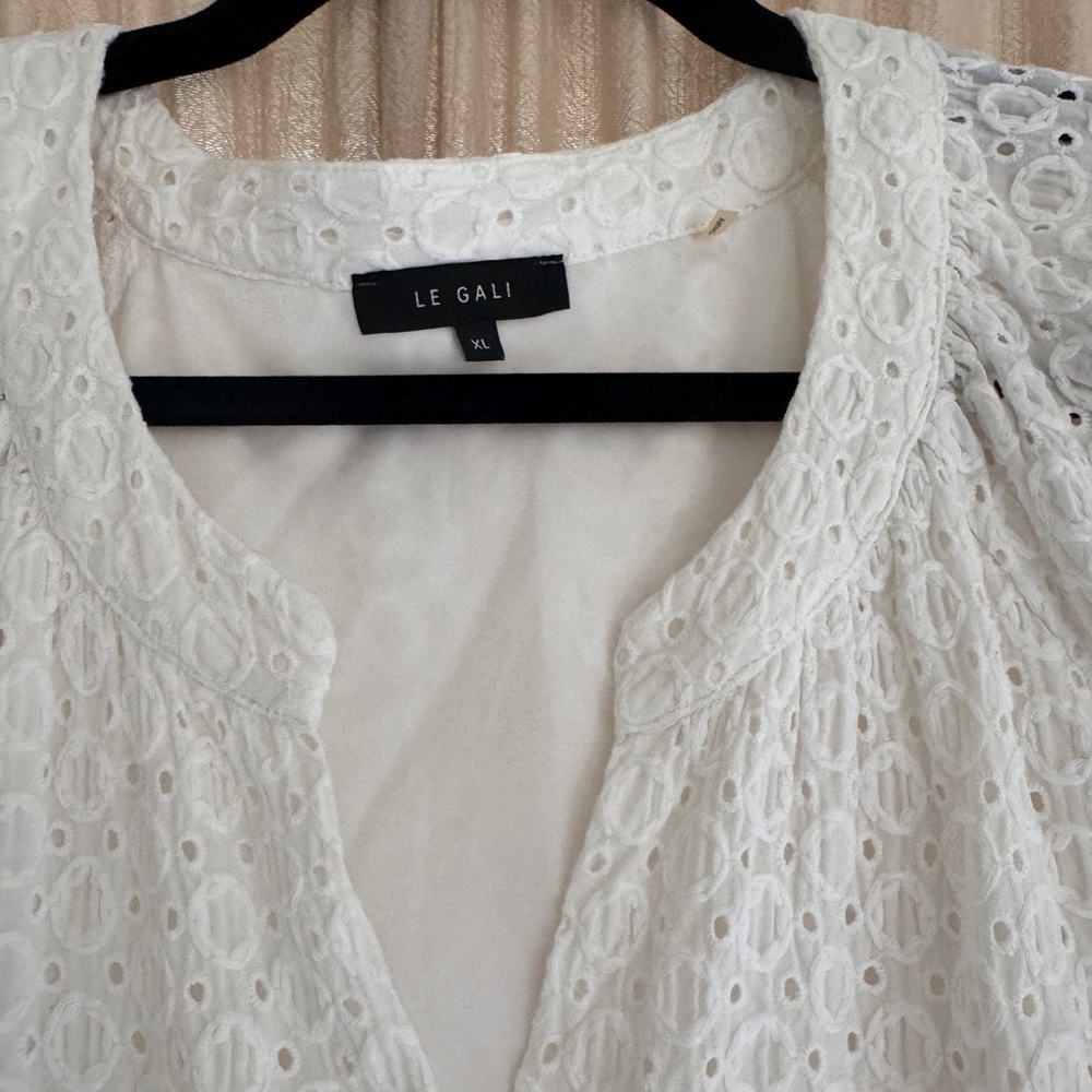 Women's White Eyelet Blouse